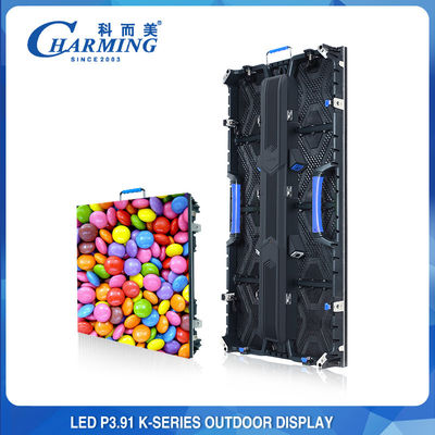 Zewnętrzny kolorowy wyświetlacz LED na ścianie wideo, wypożyczalnia wideo P3.91 Ekran LED