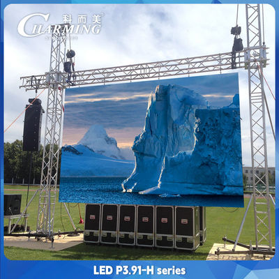 3.91 mm Zewnętrzny ekran LED Video Wall Wide Viewing Angle 4k Refresh Rate
