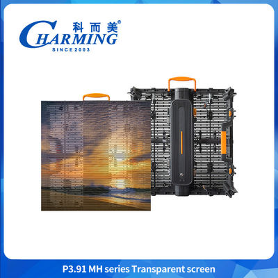 LED Flexible Transparent Film Display P3.91MH Series Transparent Screen Glass Display Showcase Z światłem LED