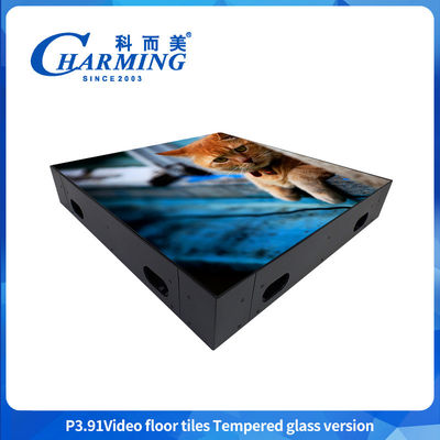 P3.91 Płytki podłogowe wideo LED Interaktywne płytki podłogowe wideo LED wysoki poziom szarości i realistyczne efekty płytki podłogowej wideo LED