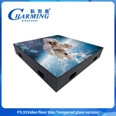 P3.91 Płytki podłogowe wideo LED Interaktywne płytki podłogowe wideo LED wysoki poziom szarości i realistyczne efekty płytki podłogowej wideo LED