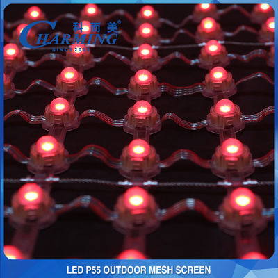 Odporny na warunki atmosferyczne elastyczny ekran z siatki LED Praktyczny środek antykorozyjny