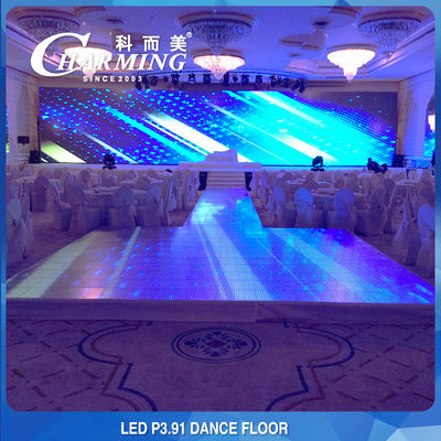 Pełnokolorowy parkiet taneczny LED 65536 Dot/m2 Magnetyczny 3D do klubu nocnego