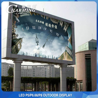 Zewnętrzny wyświetlacz LED o wysokiej jasności P5 P8 Naprawiono ekran reklamowy budynku