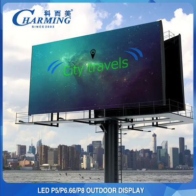 Zewnętrzny wyświetlacz LED o wysokiej jasności P5 P8 Naprawiono ekran reklamowy budynku