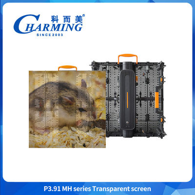 Centrum handlowe 3.91mm Hd Przejrzysty ekran wodoodporny LED Video Wall Do reklamy