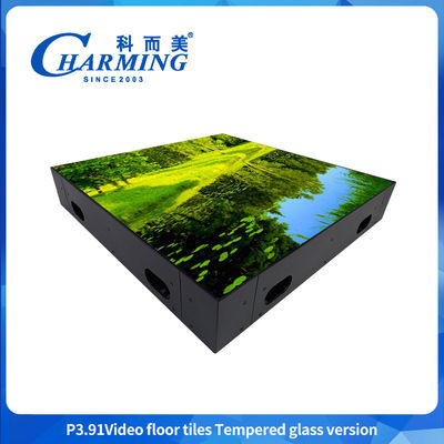 Digital LED Dance Floor Portable Tempered Glass LED Dance Floor Video Floor Tiles In Bars Clubs And Rental Exhibitions Wideo płytki podłogowe w barach, klubach i wystawach wynajmu