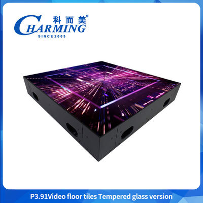 500*500mm Mobilny DJ Scene Video Floor Tile Screen Wewnętrzny i zewnętrzny 3D LED Screen For Wedding Bar Club
