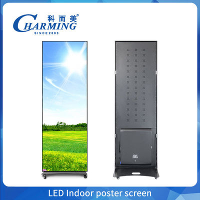 Pełnokolorowe LED 640X1920mm P2 P1.86 P2.5 P3 Podłoga Stojący Plakat Led Wi-Fi Usb Przenośne lusterkowe Plakat Panele wyświetleniowe