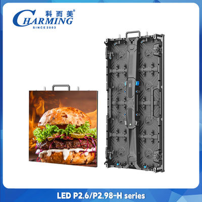 Wynajem wyświetlacza LED Wewnętrzny zewnętrzny pełnokolorowy LED ściana P2.6 Led Video Wall 500x500mm Gięty aluminium wyświetlacze