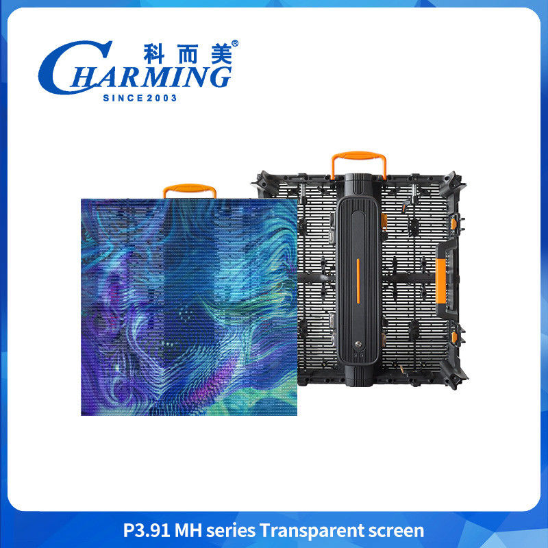 P3.91 -7.8 Przejrzysty ekran LED Adhesive Screen On Glass Window Led Display