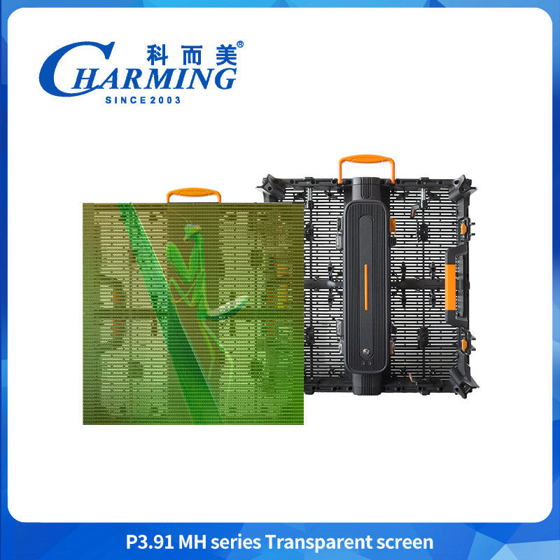 Centrum handlowe 3.91mm Hd Przejrzysty ekran wodoodporny LED Video Wall Do reklamy