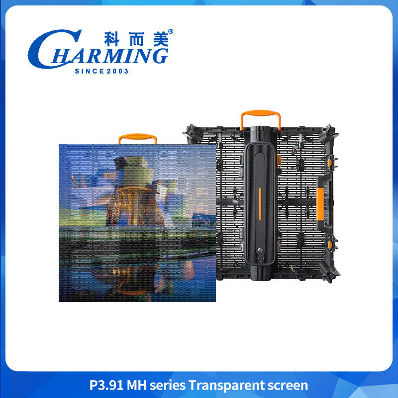 500*500mm Led Transparent Screen Bezszwedzony Ekran Reklamowy na zewnątrz Centrum Handlowego
