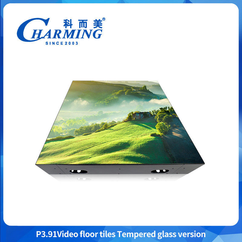 Digital LED Dance Floor Portable Tempered Glass LED Dance Floor Video Floor Tiles In Bars Clubs And Rental Exhibitions Wideo płytki podłogowe w barach, klubach i wystawach wynajmu