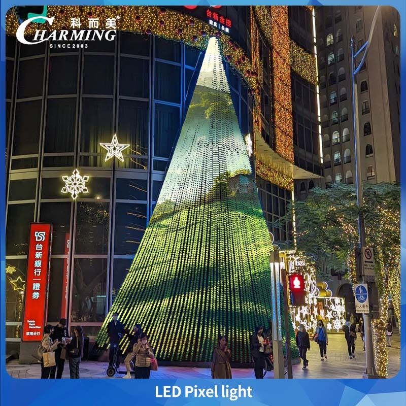 2025 Popularny produkt Pixel Light SMD3535 z obudową PC + przezroczystą powłoką powierzchniową do budynków, takich jak oświetlenie choinki