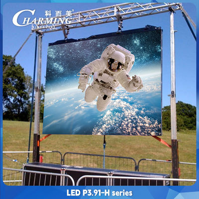 Zewnętrzne gigantyczne scenki tło LED Video Wall P3.91 bezszwodowe splicing wynajem LED wyświetlacz 500x500mm