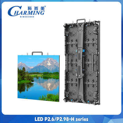 Wnętrze P2.6 Wynajem Ekran LED Aluminiowa Stopnia Przednia konserwacja LED Video Wall