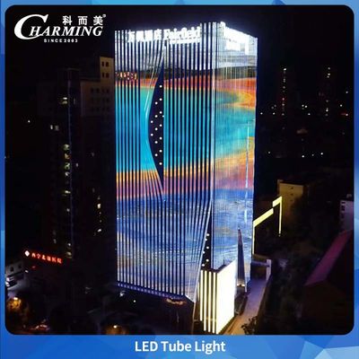 Lampa rurowa ze stopu aluminium + PC do oświetlenia projektu drzwi wejściowych i mostu budynku zewnętrznego