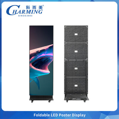 Indoor P1.86 P2 P2.5 Foldable Standing Poster LED Display with Wheel Video LED Display Advertising LED Screen
