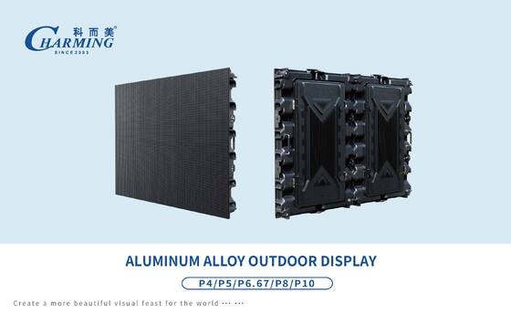 Wodoodporny zewnętrzny ekran wideo LED ze stopu aluminium Ip65 P4 Wysoki poziom szarości 7680 Hz
