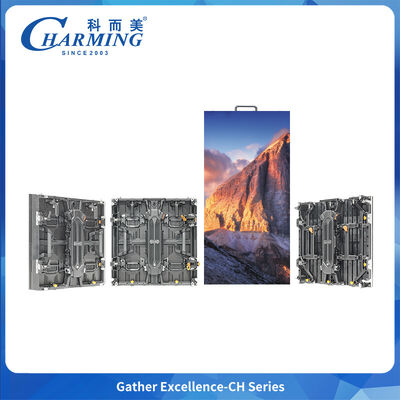 CH-H Zewnętrzna szafka LED z prostą krawędzią P3.91 4000 nitów IP65 Przód Tył Konserwacja do wynajęcia